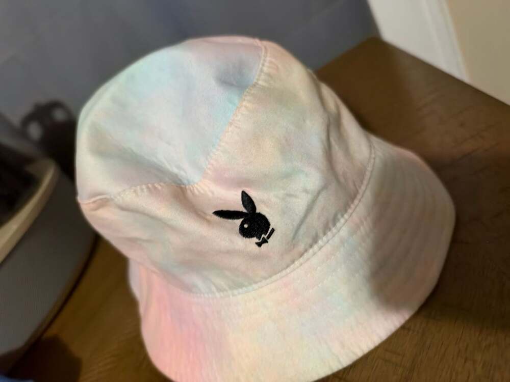 Playboy Tie Dye Bucket Hat Pastel Rainbow Embroidered Bunny Logo